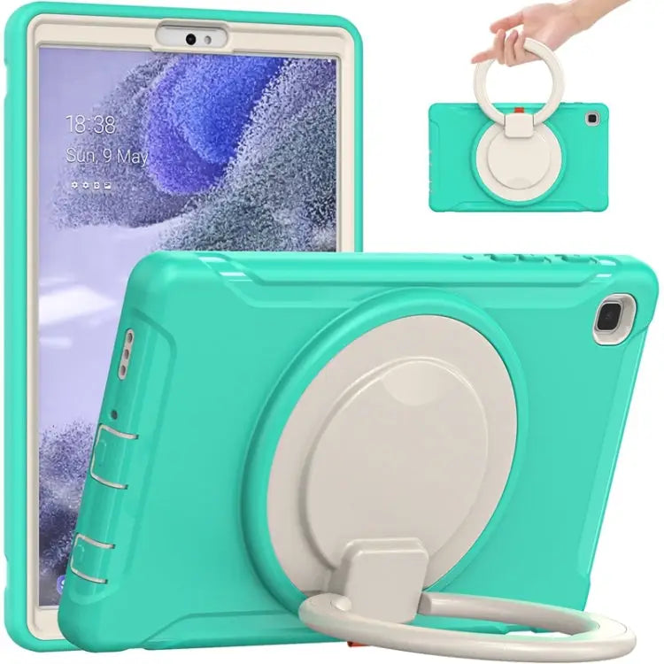 Shockproof Silicone + PC Protective Case with 360 Degree Rotation Foldable Handle Grip Holder & Pen Slot For Samsung