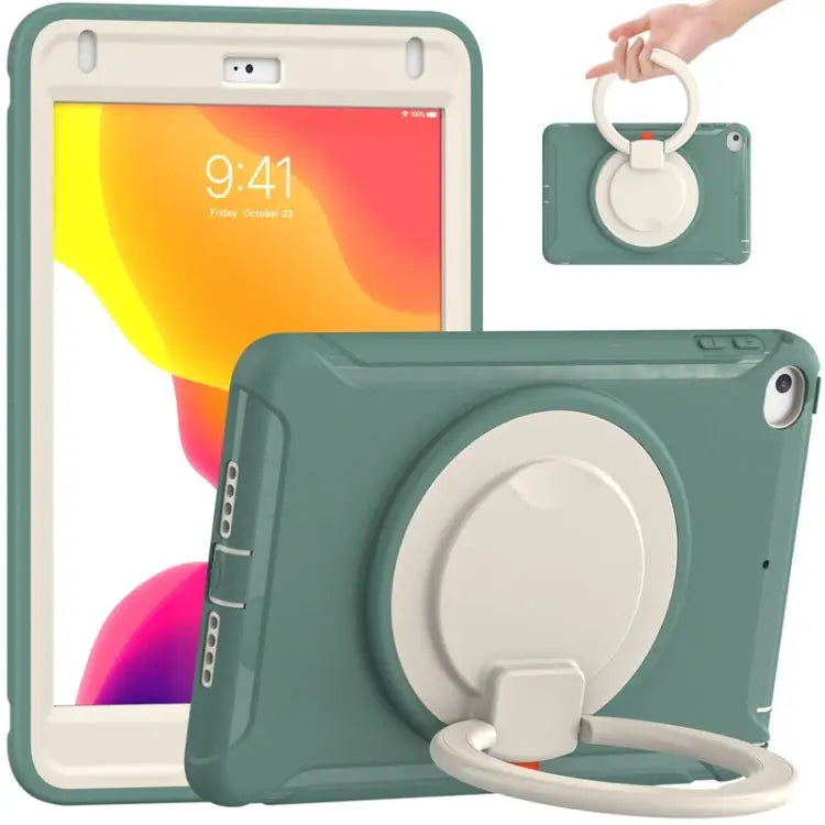 Shockproof Silicone + PC Protective Case with 360 Degree Rotation Foldable Handle Grip Holder & Pen Slot For Samsung