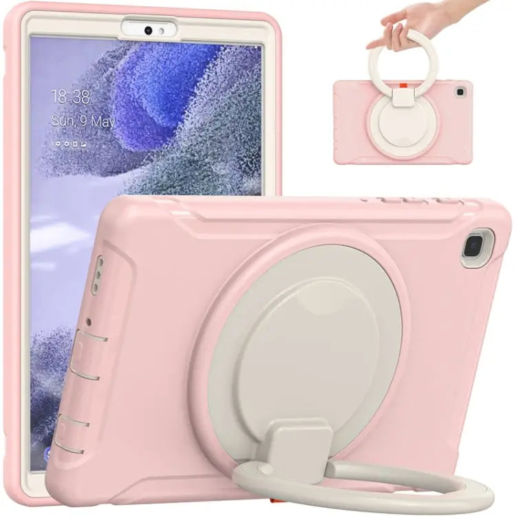 Shockproof Silicone + PC Protective Case with 360 Degree Rotation Foldable Handle Grip Holder & Pen Slot For Samsung