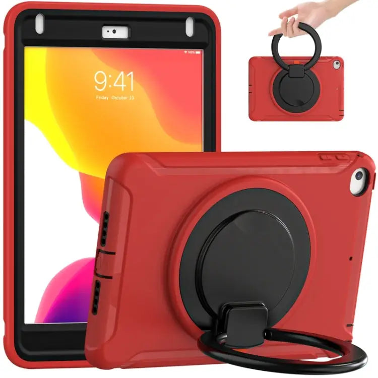 Shockproof Silicone + PC Protective Case with 360 Degree Rotation Foldable Handle Grip Holder & Pen Slot For Samsung