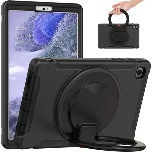 Shockproof Silicone + PC Protective Case with 360 Degree Rotation Foldable Handle Grip Holder & Pen Slot For Samsung