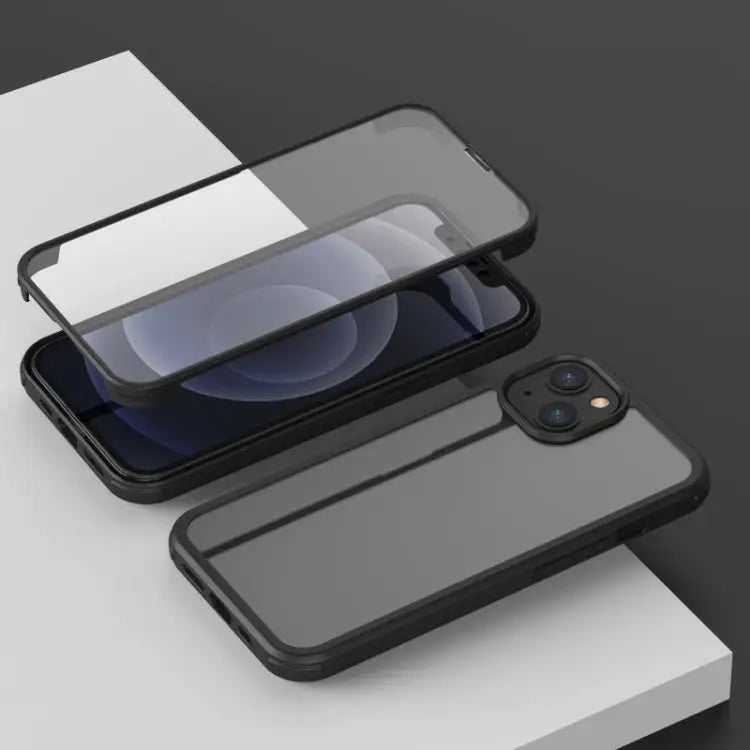Shockproof TPU + Double-sided Glass Protective Case For iPhone 13 mini For iPhone 13 For iPhone 13 Pro For iPhone 13