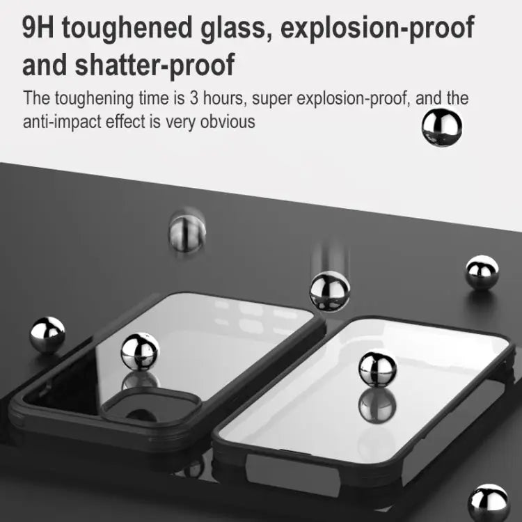 Shockproof TPU + Double-sided Glass Protective Case For iPhone 13 mini For iPhone 13 For iPhone 13 Pro For iPhone 13