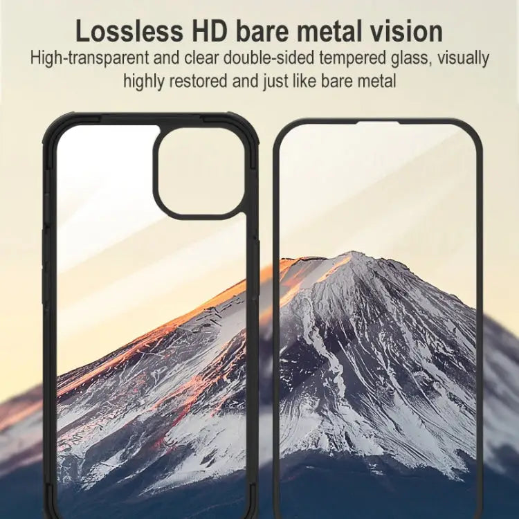 Shockproof TPU + Double-sided Glass Protective Case For iPhone 13 mini For iPhone 13 For iPhone 13 Pro For iPhone 13