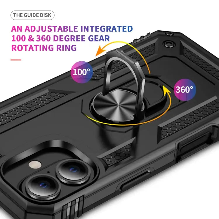 Shockproof TPU Hybrid PC Phone Case with Holder For iPhone 16 - Apple Accessories