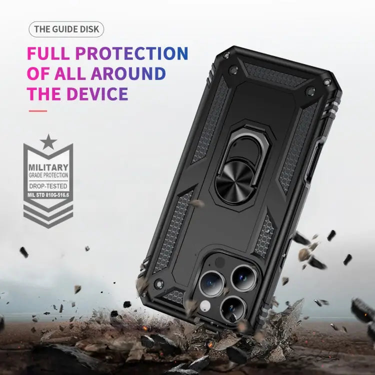 Shockproof TPU Hybrid PC Phone Case with Holder For iPhone 16 Pro Max For iPhone 16 Pro For iPhone 16 Plus - Apple