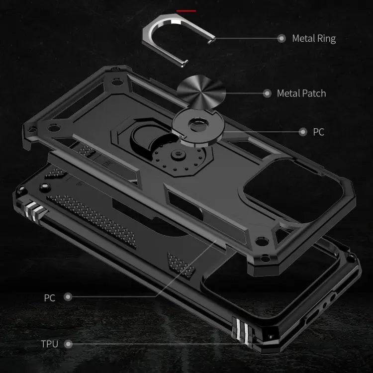 Shockproof TPU + PC Phone Case with Holder For iPhone 15 Pro Max For iPhone 15 Pro For iPhone 15 Plus - Apple