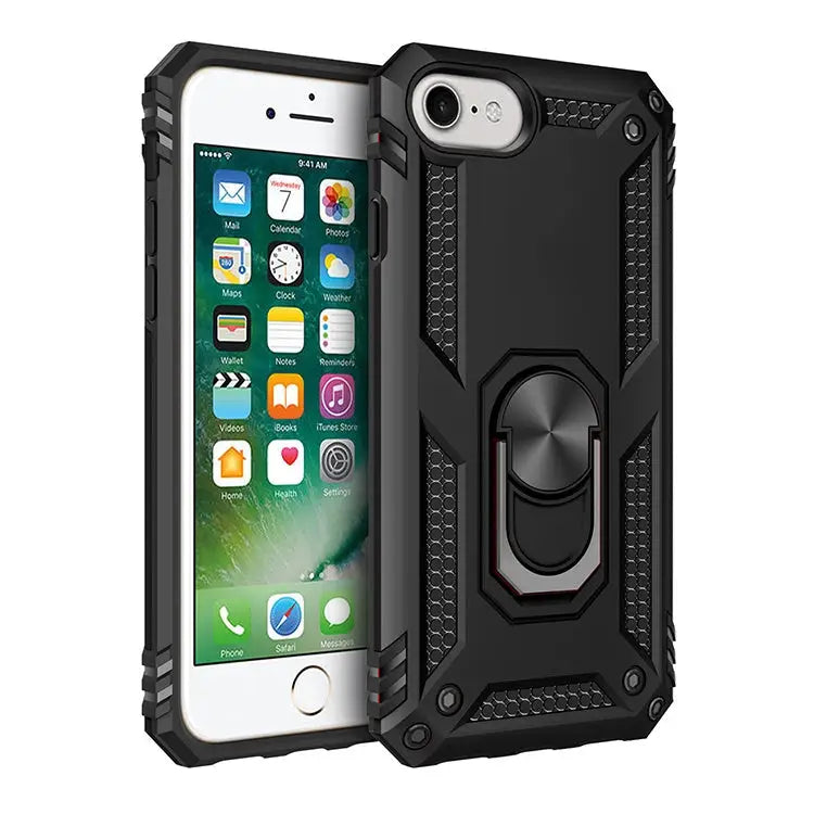 Shockproof TPU + PC Protective Case with 360 Degree Rotating Holder For iPhone SE 2022 / SE 2020 For Galaxy A21