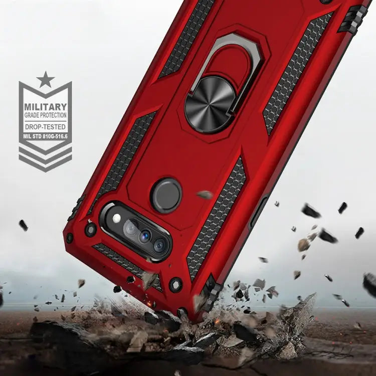 Shockproof TPU + PC Protective Case with 360 Degree Rotating Holder For Motorola Moto G Stylus For LG K50S - Mobile