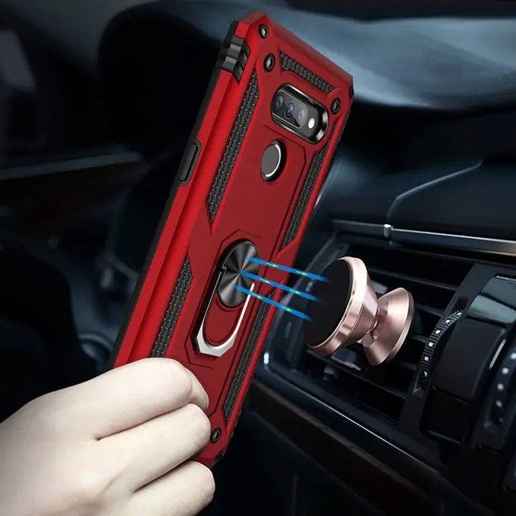 Shockproof TPU + PC Protective Case with 360 Degree Rotating Holder For Motorola Moto G Stylus For LG K50S - Mobile