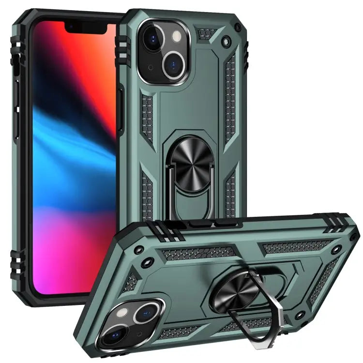 Shockproof TPU + PC Protective Case with 360 Degree Rotating Holder For iPhone 13 For iPhone 13 mini For iPhone 13 Pro