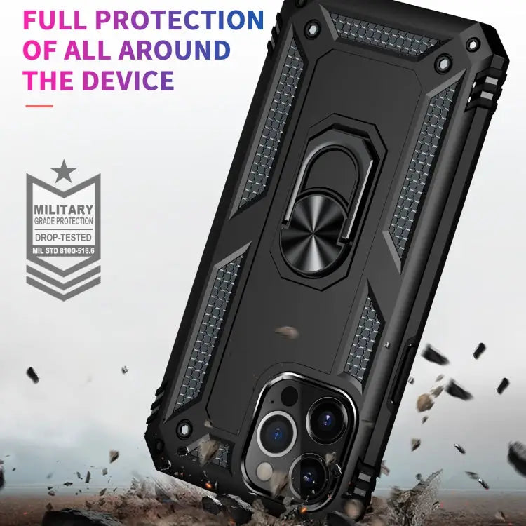 Shockproof TPU + PC Protective Case with 360 Degree Rotating Holder For iPhone 13 Pro Max - Apple Accessories
