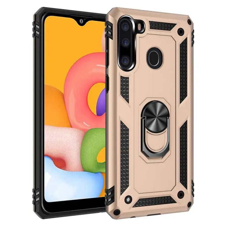 Shockproof TPU + PC Protective Case with 360 Degree Rotating Holder For iPhone SE 2022 / SE 2020 For Galaxy A21