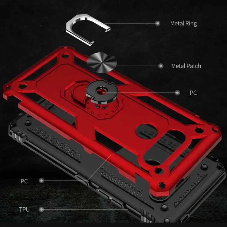 Shockproof TPU + PC Protective Case with 360 Degree Rotating Holder For Motorola Moto G Stylus For LG K50S - Mobile