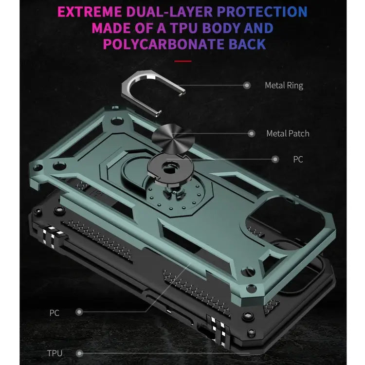 Shockproof TPU + PC Protective Case with 360 Degree Rotating Holder For iPhone 13 For iPhone 13 mini For iPhone 13 Pro