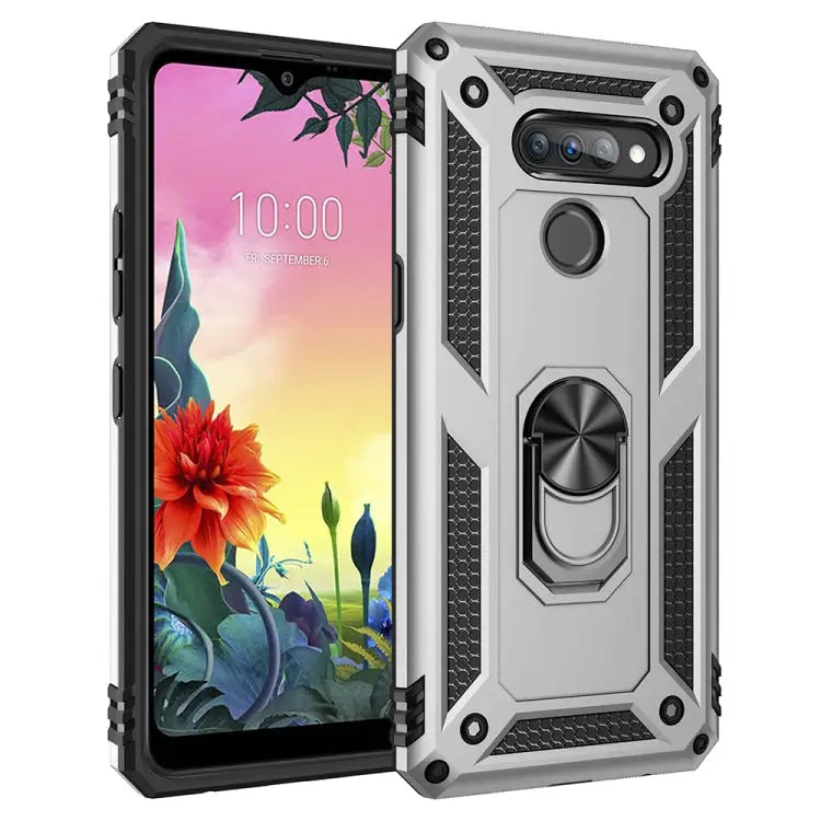 Shockproof TPU + PC Protective Case with 360 Degree Rotating Holder For Motorola Moto G Stylus For LG K50S - For LG