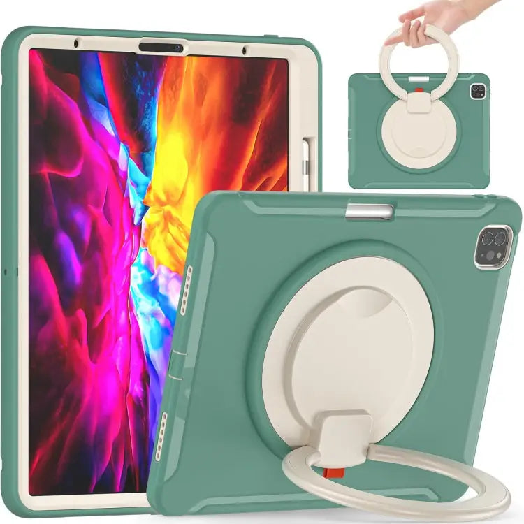 Shockproof TPU + PC Protective Case with 360 Degree Rotation Foldable Handle Grip Holder & Pen Slot For iPad Pro 12.9