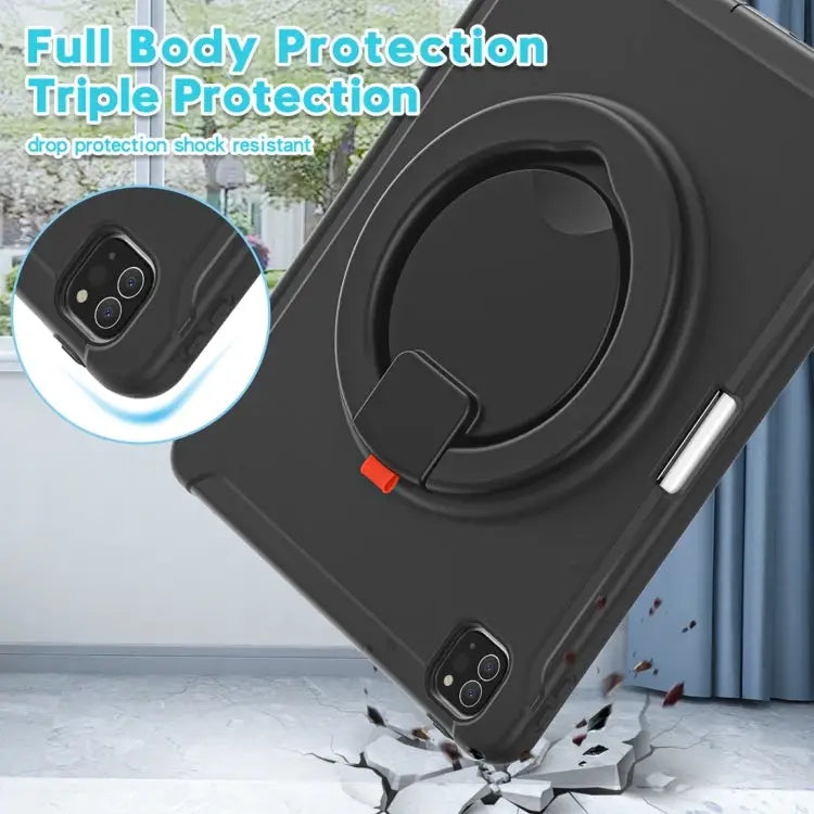 Shockproof TPU + PC Protective Case with 360 Degree Rotation Foldable Handle Grip Holder & Pen Slot For iPad Pro 12.9