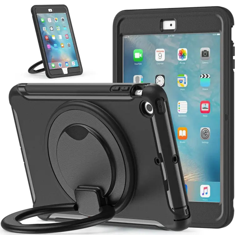 Shockproof TPU + PC Protective Case with 360 Degree Rotation Foldable Handle Grip Holder & Pen Slot For iPad mini 3 / 2