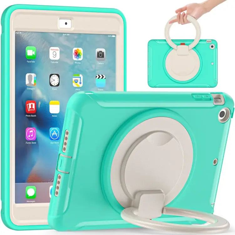 Shockproof TPU + PC Protective Case with 360 Degree Rotation Foldable Handle Grip Holder & Pen Slot For iPad mini 3 / 2
