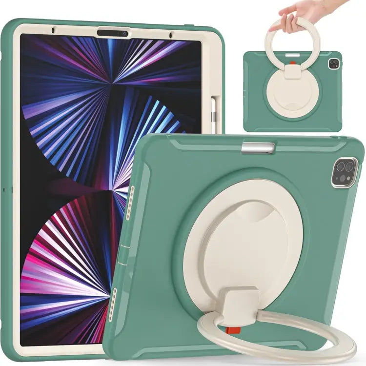Shockproof TPU + PC Protective Case with 360 Degree Rotation Foldable Handle Grip Holder & Pen Slot For iPad Pro 12.9