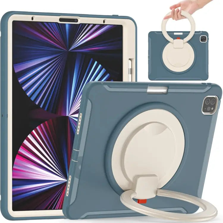 Shockproof TPU + PC Protective Case with 360 Degree Rotation Foldable Handle Grip Holder & Pen Slot For iPad Pro 12.9