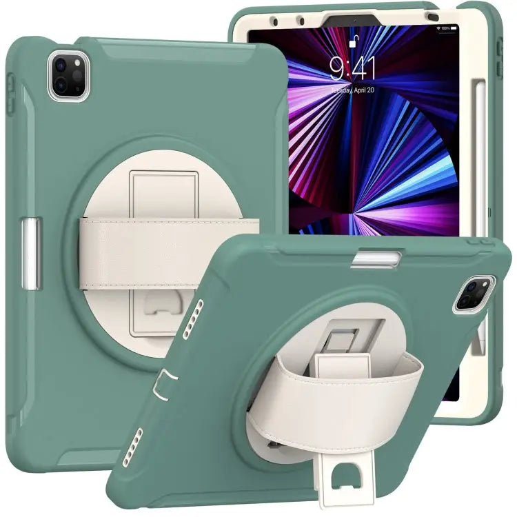 Shockproof TPU + PC Protective Case with 360 Degree Rotation Foldable Handle Grip Holder & Pen Slot For iPad Pro 11