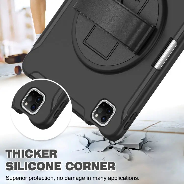Shockproof TPU + PC Protective Case with 360 Degree Rotation Foldable Handle Grip Holder & Pen Slot For iPad Pro 11
