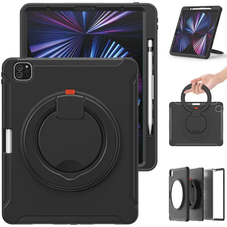 Shockproof TPU + PC Protective Case with 360 Degree Rotation Foldable Handle Grip Holder & Pen Slot For iPad Pro 12.9