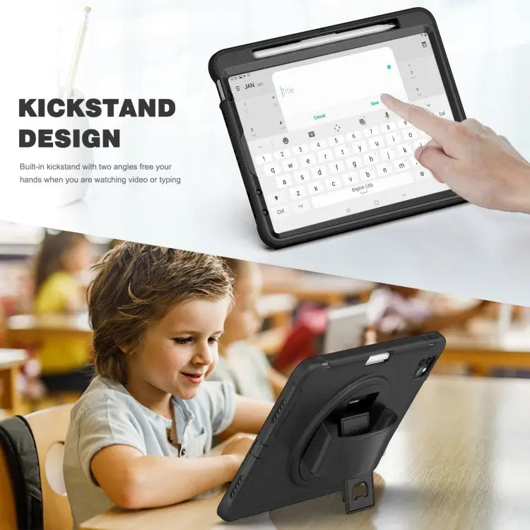 Shockproof TPU + PC Protective Case with 360 Degree Rotation Foldable Handle Grip Holder & Pen Slot For iPad Pro 11