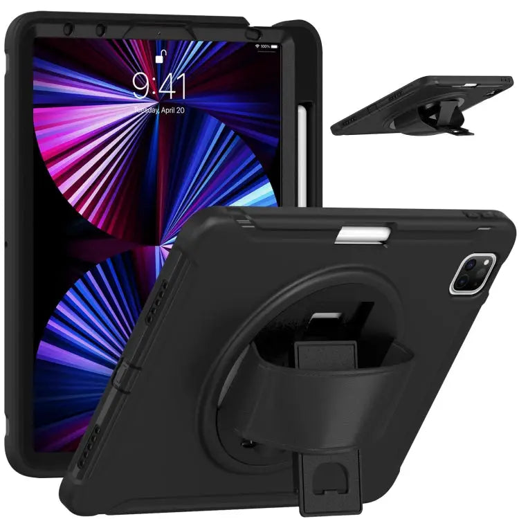 Shockproof TPU + PC Protective Case with 360 Degree Rotation Foldable Handle Grip Holder & Pen Slot For iPad Pro 11