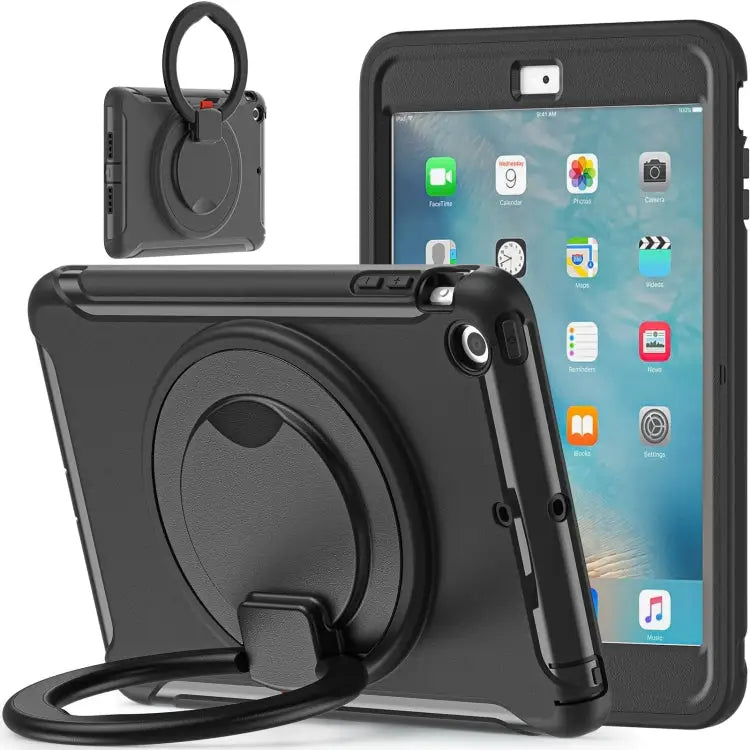 Shockproof TPU + PC Protective Case with 360 Degree Rotation Foldable Handle Grip Holder & Pen Slot For iPad mini 3 / 2