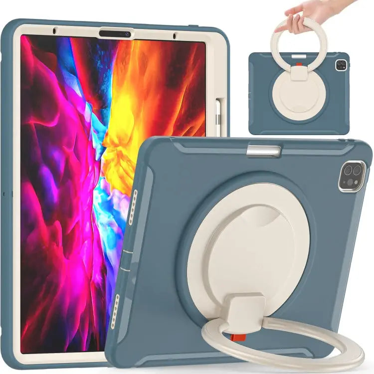 Shockproof TPU + PC Protective Case with 360 Degree Rotation Foldable Handle Grip Holder & Pen Slot For iPad Pro 12.9