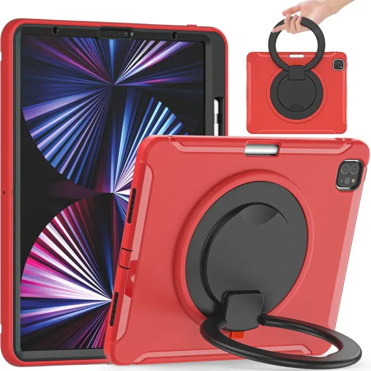 Shockproof TPU + PC Protective Case with 360 Degree Rotation Foldable Handle Grip Holder & Pen Slot For iPad Pro 12.9