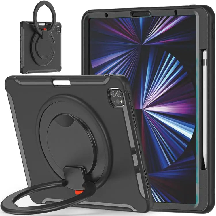 Shockproof TPU + PC Protective Case with 360 Degree Rotation Foldable Handle Grip Holder & Pen Slot For iPad Pro 12.9