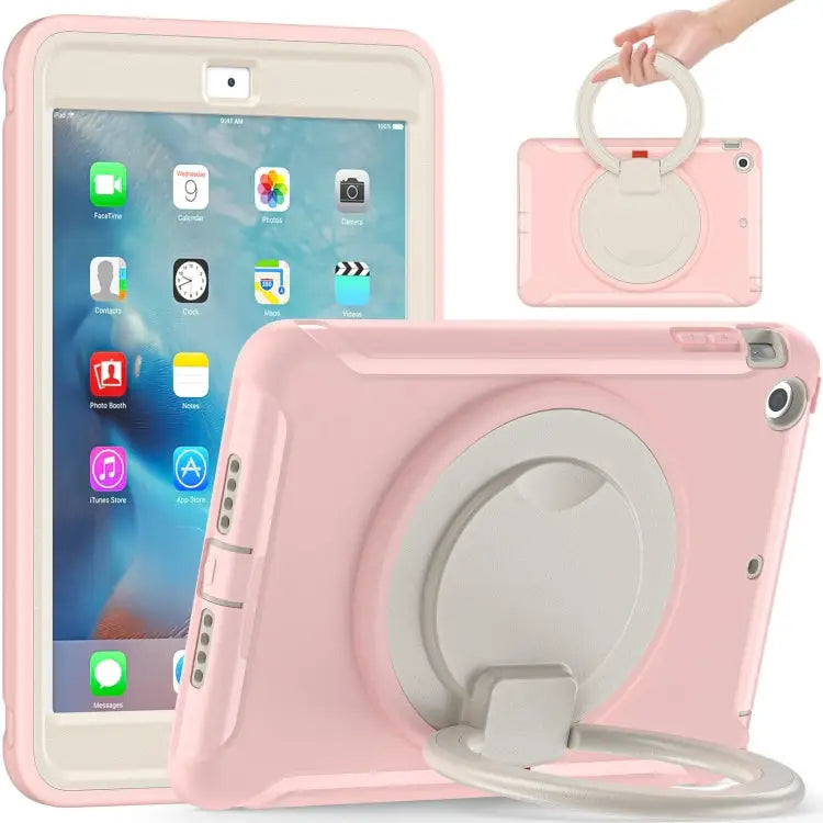 Shockproof TPU + PC Protective Case with 360 Degree Rotation Foldable Handle Grip Holder & Pen Slot For iPad mini 3 / 2