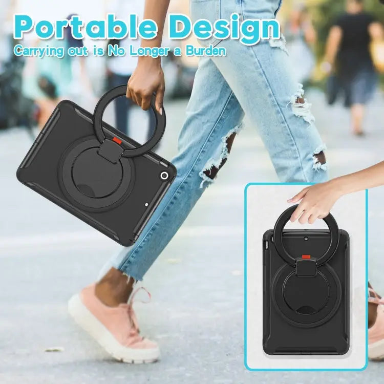 Shockproof TPU + PC Protective Case with 360 Degree Rotation Foldable Handle Grip Holder & Pen Slot For iPad mini 3 / 2