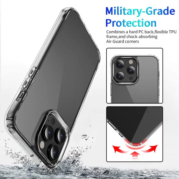 Shockproof Transparent Acrylic Phone Case For iPhone 15 Pro Max For iPhone 15 Pro For iPhone 15 Plus For iPhone 15