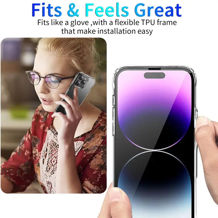 Shockproof Transparent Acrylic Phone Case For iPhone 15 Pro Max For iPhone 15 Pro For iPhone 15 Plus For iPhone 15