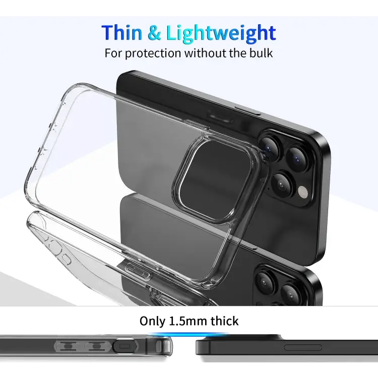 Shockproof Transparent Acrylic Phone Case For iPhone 15 Pro Max For iPhone 15 Pro For iPhone 15 Plus For iPhone 15