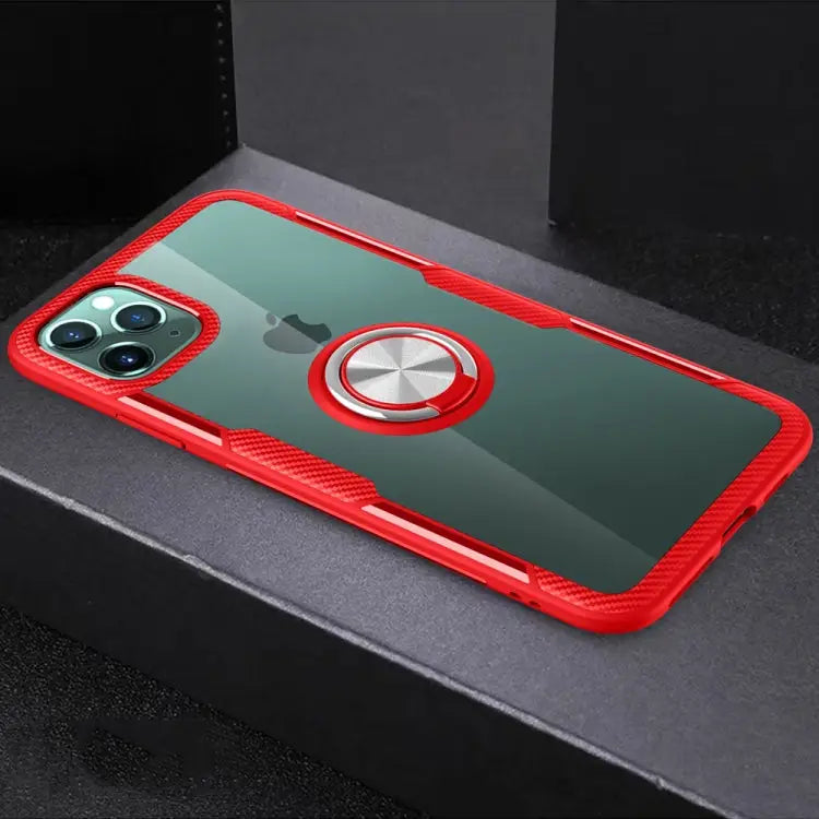 Shockproof Transparent TPU + Acrylic Protective Case with Ring Holder For iPhone 11 For iPhone 11 Pro For iPhone 11 Pro