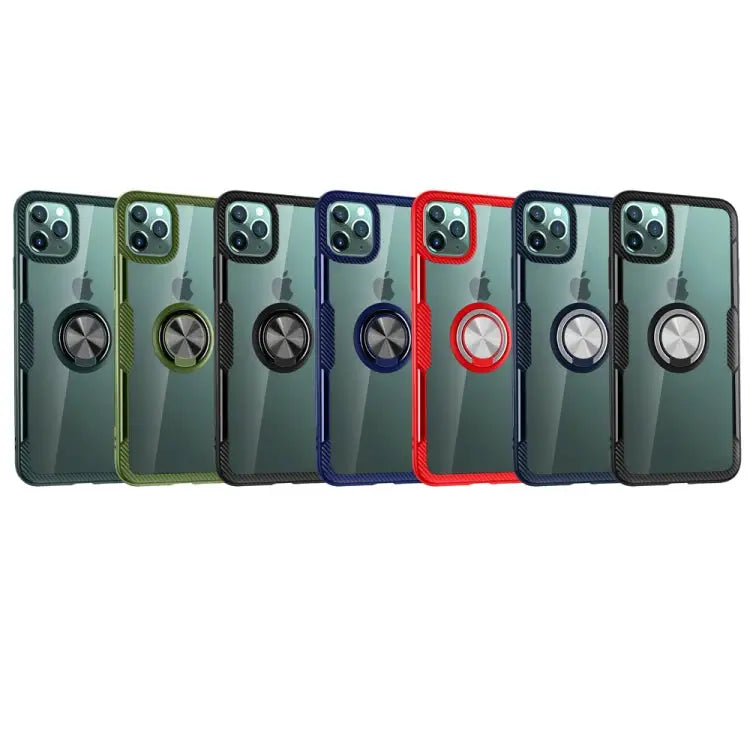 Shockproof Transparent TPU + Acrylic Protective Case with Ring Holder For iPhone 11 For iPhone 11 Pro For iPhone 11 Pro