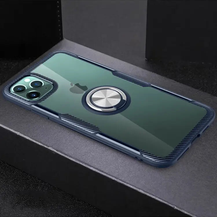 Shockproof Transparent TPU + Acrylic Protective Case with Ring Holder For iPhone 11 For iPhone 11 Pro For iPhone 11 Pro