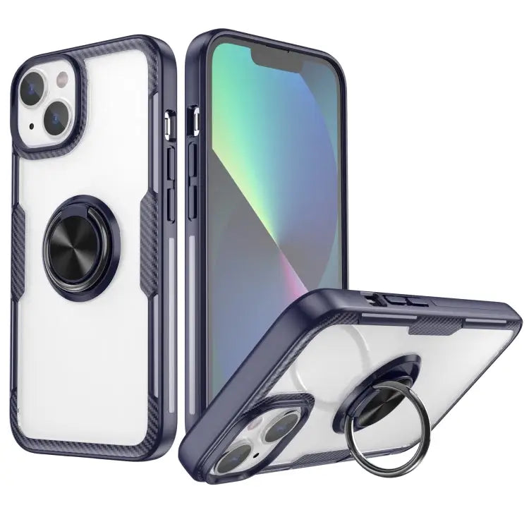 Shockproof Transparent TPU + Acrylic Protective Phone Case with Ring Holder For iPhone 14 Pro Max For iPhone 14 Pro