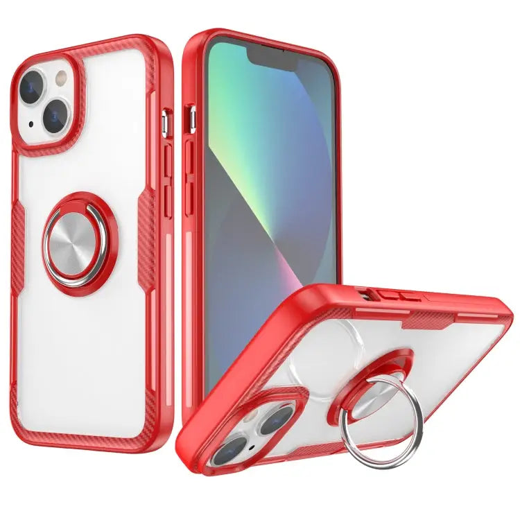Shockproof Transparent TPU + Acrylic Protective Phone Case with Ring Holder For iPhone 14 Pro Max For iPhone 14 Pro