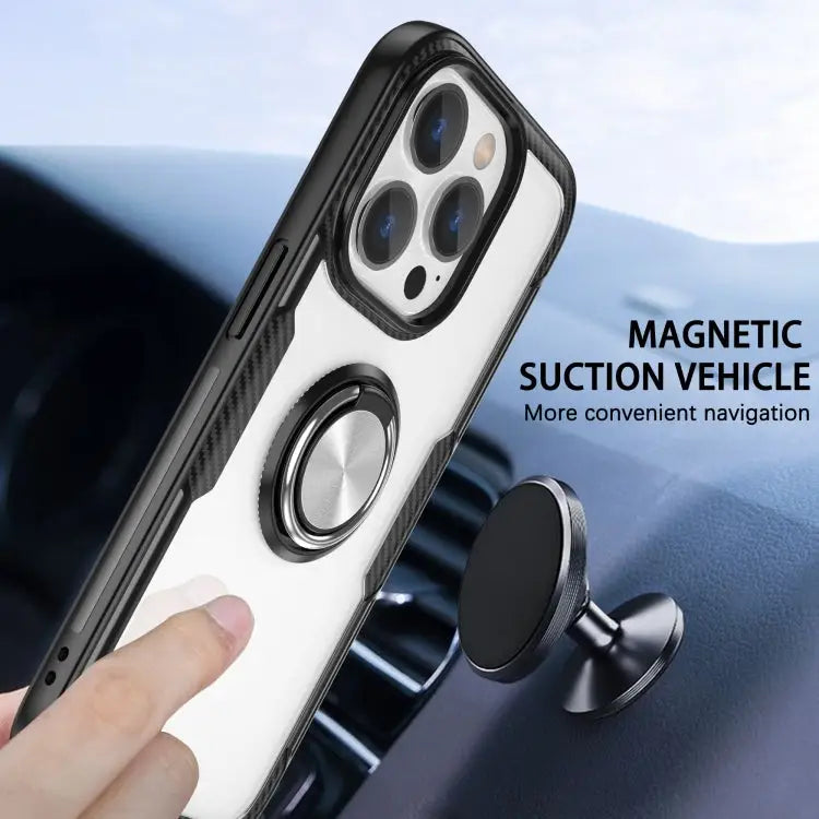Shockproof Transparent TPU + Acrylic Protective Phone Case with Ring Holder For iPhone 14 Pro Max For iPhone 14 Pro