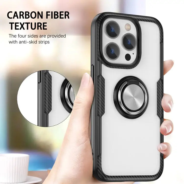 Shockproof Transparent TPU + Acrylic Protective Phone Case with Ring Holder For iPhone 14 Pro Max For iPhone 14 Pro