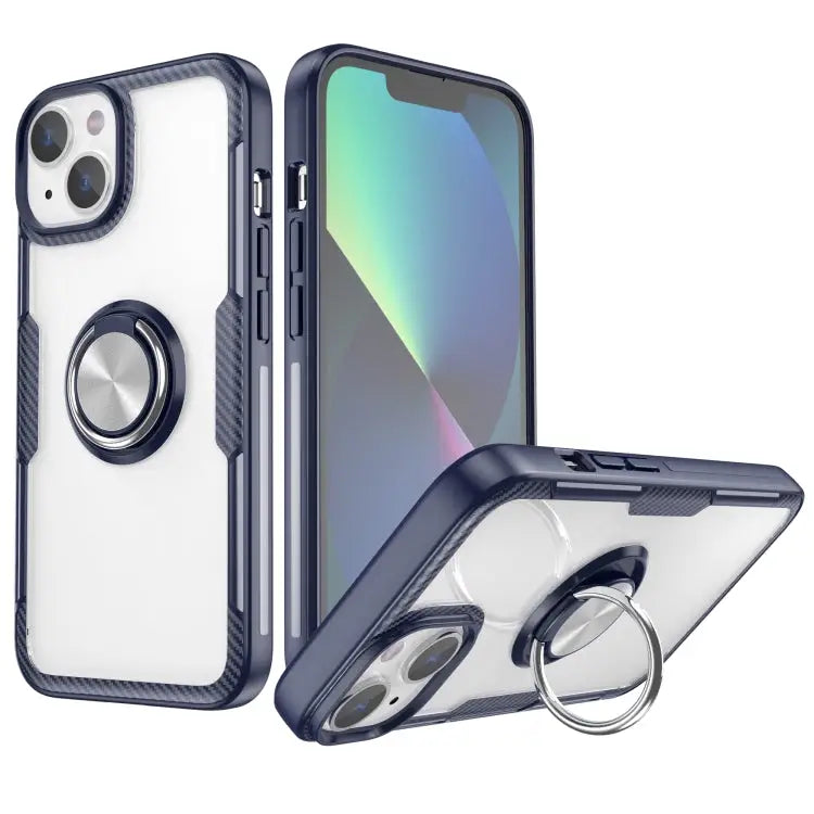 Shockproof Transparent TPU + Acrylic Protective Phone Case with Ring Holder For iPhone 14 Pro Max For iPhone 14 Pro