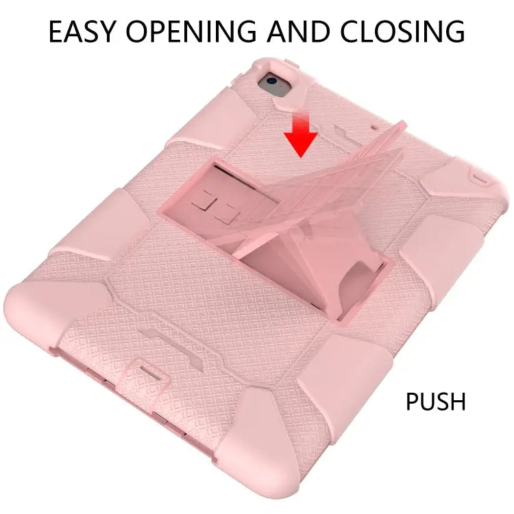 Shockproof Two-color silicone Protection Shell for iPad 9.7(2018) & 9.7(2017) & Air 2 with Holder