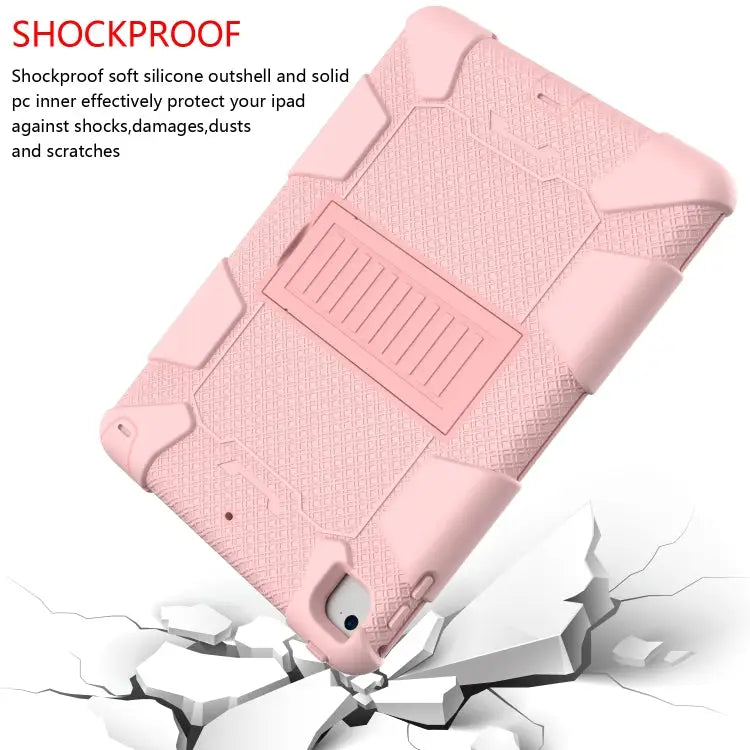 Shockproof Two-color silicone Protection Shell for iPad 9.7(2018) & 9.7(2017) & Air 2 with Holder